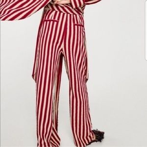 Zara white & red pants
